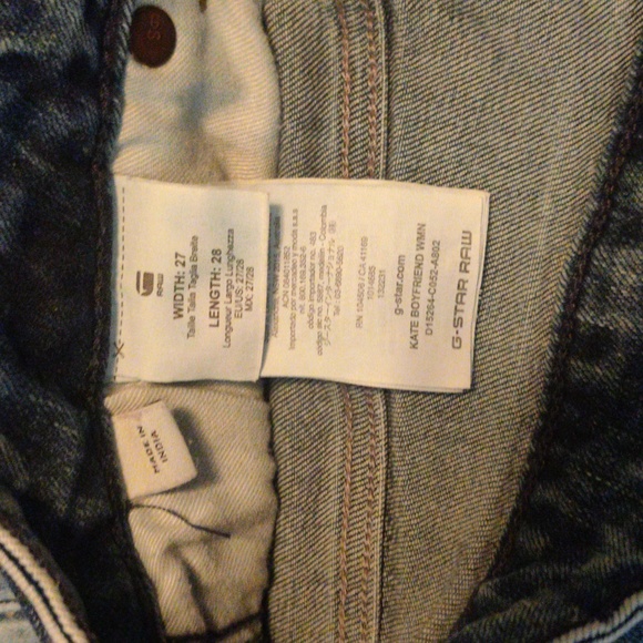 G Star Kate Boyfriend Jeans Size 27 Length 28 - Picture 11 of 13